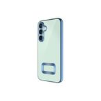 m.tk moveteck Samsung Galaxy A17 5G ile Uyumlu Kılıf, Kamera Lens Tam Korumalı, Metalik Parlak Renkli Şeffaf Silikon Kapak, Mavi