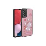 M.TK moveteck Samsung Galaxy A23 Kılıf Sevimli Ayıcık Tasarımlı Karakterli Kabartmalı 3Boyutlu Yumuşak Silikon, Pembe, Tek Ebat, amas-a23-pembe