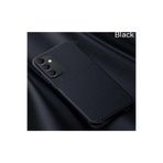 M.TK moveteck Samsung Galaxy A25 Kılıf Kamera Korumalı Leather Deri Görünümlü Yumuşak Renkli Lansman Silikon Kapak, Siyah, Tek Ebat, aras-a25-siyah
