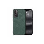 M.TK moveteck Samsung Galaxy A25 Kılıf Kamera Korumalı Leather Deri Görünümlü Yumuşak Renkli Lansman Silikon Kapak, Yeşil, Tek Ebat, aras-a25-yeşil