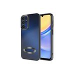 M.TK moveteck Samsung Galaxy A25 Kılıf Tam Kamera Lens Korumalı Arkası Şeffaf Kanarları Renkli Logo Gösteren Kapak, Siyah, Tek Ebat, omega-a25-siyah