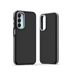 M.TK moveteck Samsung Galaxy A25 Uyumlu Kılıf Metal Kamera Korumalı Renkli Tuşlu Kenarları Tırtıklı Arka Mat, Naturel Titanyum, Tek Ebat, harvel-a25-naturel