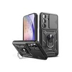 M.TK moveteck Samsung Galaxy A35 Kılıf Kamera Korumalı Sürgülü Yüzüklü Armor Military Tank Kapak Kızaklı Lens, siyah, Tek Ebat, PARS-Tek-A35-siyah