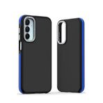 M.TK moveteck Samsung Galaxy A35 Kılıf Metal Kamera Korumalı Sökülebilir Renkli Tuşlu Kenarları Tırtıklı Arka Mat, Lacivert, Tek Ebat, harvel-a35-laci