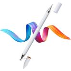 M.TK Moveteck Samsung Galaxy A8 X200 10.5 Inç Uyumlu Dokunmatik Stylus Kalem Tablet Telefon Için Çizim ve Yazı Kalemi - Beyaz