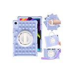 M.TK moveteck Samsung Galaxy A9 8.7 X110 X113 X115 Kılıf Askılı Halkalı Çocuklar Için Tablet Kılıfı Popit Standlı, Lila, Tek Ebat, patpat-a9-8.7-lila