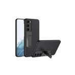 m.tk moveteck Samsung Galaxy S23 Plus ile Uyumlu Kılıf, Karbon Fiber Deri, Kamera Korumalı, Standlı, Açık Siyah