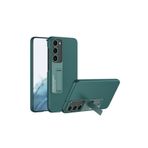 m.tk moveteck Samsung Galaxy S23 Plus ile Uyumlu Kılıf, Karbon Fiber Deri, Standlı, Yeşil