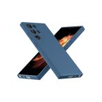 m.tk moveteck Samsung Galaxy S23 Ultra ile Uyumlu Kılıf, Kamera Korumalı, Yumuşak Jel, İnce Kalıp, Lacivert, Silikon