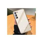 M.TK moveteck Samsung Galaxy S24 Kılıf Tam Kamera Korumalı Metalik Parlak Renkli Kenar Yumuşak Silikon Kapak, Gold, Tek Ebat, razer-s24-gold