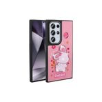 M.TK moveteck Samsung Galaxy S24 Ultra Kılıf Sevimli Ayıcık Tasarımlı Karakterli Kabartmalı 3Boyutlu Yumuşak Kapak, Pembe, Tek Ebat, amas-s24ultra-pembe