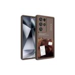 M.TK moveteck Samsung Galaxy S24 Ultra Kılıf Yumuşak Renkli Lansman Silikon Coffe Desenli 3d Çıkıntılı Kenarlı, Koyu Kahve, Tek Ebat, klas-s24ultra-koyukahve
