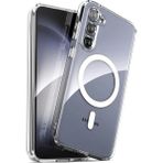 M.TK Moveteck Samsung Galaxy S24 Uyumlu Kılıf Kamera Çıkıntılı Kablosuz Şeffaf Magsafe Wireless Şarj Kapak