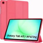 M.TK Moveteck Samsung Galaxy Tab A11/A9 8.7 inç Tablet Kılıfı Akıllı Smart Katlanabilir Renkli Kapak SM-X110 SM-X130 - Pembe