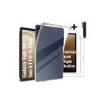 m.tk moveteck Samsung Galaxy Tab A9 8.7 inç ile Uyumlu Şeffaf Köşe Korumalı Silikon Kılıf, Cam Koruyucu ve Kalem Seti