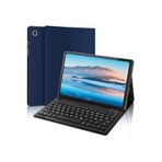 M.TK moveteck Samsung Galaxy Tab A9 Plus 11 inç Klavyeli Kılıf Kalem Bölmeli Bluetooth Özellikli Standlı Türkçe Q, Lacivert, Tek Ebat, klavye-a9plus-lacivert