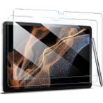 M.TK Moveteck Samsung Galaxy Tab S8 Ultra 14.6 Inç SM-X900 - X906 Uyumlu Ekran Koruyucu Şeffaf Cam Nano Esnek Kırılmaz Ekran Camı Tam Kaplama Tablet Ekran Koruyucu Cam - Galaxy S8 Ultra