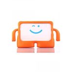 m.tk moveteck Samsung Galaxy Tab S9 ve S9 FE 11 inç ile Uyumlu Renkli Emoji Standlı Çocuk Tablet Kılıfı, Turuncu