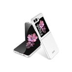 M.TK moveteck Samsung Galaxy Z Flip 6 Kılıf Ultra İnce Renkli Sert Kıpta Kapak Mat Parmak izi Yapmaz Katlanabilir, Gümüş, Tek Ebat, sertkıptakapak-flip6-gümüş