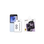 M.TK moveteck Samsung Galaxy Z Flip 6 Uyumlu Uygulama Aparatlı ARsafir Kamera Lens Koruyucu Cam Kamera Koruma Camı, Mavi, Tek Ebat, CL-11-flip6-mavi