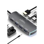 m.tk moveteck W20 8in1 4K HD Hub Dönüştürücü SD Kart 3.0 / TF Çift Kart 30-40mbps + HDMI Veri Aktarım Çoklayıcı