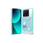 M.TK moveteck Xiaomi Mi 13T Pro Kılıf Emoji Ayıcık Desenli Kabartmalı Karakterli Figürlü Parlak Coffe Silikon, Yeşil, Tek Ebat, cevze-13tpro-yeşil