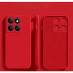M.TK Moveteck Xiaomi Mi 14T Kılıf Lansman Kamera Korumalı İçi Kadife Yumuşak Renkli Silikon Kapak Mat Hisli Liquid Sıvı Silikon - Kırmızı
