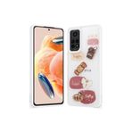 M.TK moveteck Xiaomi Note 12 Pro 4g Kılıf Emoji Ayıcık Desenli Kabartmalı Karakterli Figürlü Parlak Coffe Silikon, Beyaz, Tek Ebat, cevze-12pro4g-beyaz