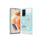 M.TK moveteck Xiaomi Note 12 Pro 4g Kılıf Emoji Ayıcık Desenli Kabartmalı Karakterli Figürlü Parlak Coffe Silikon, Yeşil, Tek Ebat, cevze-12pro4g-yeşil