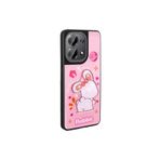 M.TK moveteck Xiaomi Poco M6 Pro 4g Kılıf Bear Sevimli Ayıcık Figürlü Parlak 3Boyutlu Kabartmalı Karakterli Simli, Pembe, Tek Ebat, amas-m6pro4g-pembe