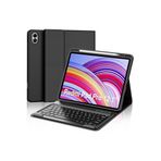 m.tk moveteck Xiaomi Poco Pad 12.1 / Redmi Pad Pro ile Uyumlu Tablet Klavyeli Kılıf, Bluetooth Kalem Bölmeli, Siyah