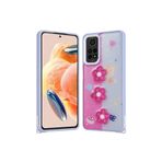 M.TK moveteck Xiaomi Redmi Note 11 Pro Kılıf Emoji Ayıcık Desenli Kabartmalı Karakterli Figürlü Parlak Coffe Silik, Mor Papatya, Tek Ebat, cevze-11pro-morpaptya
