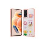 M.TK moveteck Xiaomi Redmi Note 11 Pro Kılıf Emoji Ayıcık Desenli Kabartmalı Karakterli Figürlü Parlak Coffe Silik, Pembe, Tek Ebat, cevze-11pro-pembe