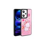 M.TK moveteck Xiaomi Redmi Note 12 Pro 5g Kılıf Sevimli Ayıcık Tasarımlı Karakterli Kabartmalı 3Boyutlu Yumuşak, Pembe, Tek Ebat, amas-12pro5g-pembe