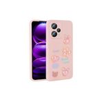 M.TK moveteck Xiaomi Redmi Note 12 Pro Plus Kılıf Kamera Korumalı Karakterli Emoji Ayıcık Desenli Figürlü Kabartma, Pembe, Tek Ebat, toys-12proplus-pembe