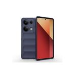 M.TK moveteck Xiaomi Redmi Note 13 Pro 4g Kılıf Kamera Korumalı Dalgalı Kabartmalı Yumuşak Renkli Silikon Kapak, Lacivert, Tek Ebat, etnik-13pro4g-lacivert