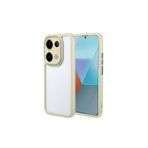M.TK moveteck Xiaomi Redmi Note 13 Pro 4g Kılıf Renkli Kamera Koruma Detaylı Arka Şeffaf Kenar Renkli Oval Silikon, Yeşil, Tek Ebat, vitamin-13pro4g-yeşil