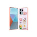 M.TK moveteck Xiaomi Redmi Note 13 Pro 5G Kılıf Emoji Ayıcık Desenli Kabartmalı Karakterli Figürlü Parlak Coffe, Pembe, Tek Ebat, cevze-13pro5g-pembe