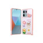 M.TK moveteck Xiaomi Redmi Note 13 Pro 5G Kılıf Emoji Ayıcık Desenli Kabartmalı Karakterli Figürlü Parlak Coffe, Pembe, Tek Ebat, cevze-13pro5g-pembe