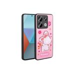M.TK moveteck Xiaomi Redmi Note 13 Pro 5g Kılıf Sevimli Ayıcık Tasarımlı Karakterli Kabartmalı 3Boyutlu Yumuşak, Pembe, Tek Ebat, amas-13pro5g-pembe