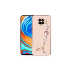 M.TK moveteck Xiaomi Redmi Note 9 Pro Kılıf Kalpli Love Parlak El Geçmeli Zincirli Silikon Telefon Kılıfı Note 9s, Pembe, Tek Ebat, 9pro-esila-pembe123