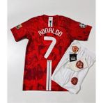 M.unitedd Moskova 2008 Sezonu Cristiano Ronaldo Özel Konsept Çocuk Forması 4'lü Set (Armalı) - 3 - 4 Yaş - Kırmızı