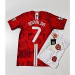 M.unitedd Moskova 2008 Sezonu Cristiano Ronaldo Özel Konsept Çocuk Forması 4'lü Set (Armalı) - 6 - 7 Yaş - Kırmızı