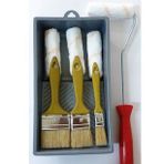 M1 ART Boya Seti 8li-Saten Parmak rulo 10 cm ,Yedek Başlık 3 Ad,Boya fırcası 3 ad,Uygulama Tavası