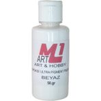 M1 Art Epoksi Ultra Pigment Pasta 50GR - Opak & Transparan Sıvı Pigment Boya - Beyaz