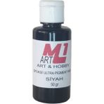 M1 Art Epoksi Ultra Pigment Pasta 50GR - Opak & Transparan Sıvı Pigment Boya - Siyah