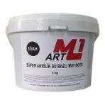 M1 Art Süper Akrilik Su Bazlı Mat Boya 3.kg Ahşap Tuval Seramik Duvar Taş Hobi Dekor - Siyah
