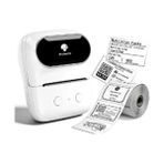 M108 Etiket Yazıcısı Siyah, (20-50MM) Kablosuz Taşınabilir Bluetooth, USB Şarjlı, Android, Ios ve Pc - Beyaz