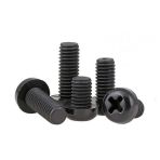 M2.5 x 4mm Plastik Civata Vida SiYAH x 5 adet (rf003)