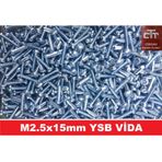 M2.5X15 Ysb Yıldız Silindir Baş Vida 100 Adet